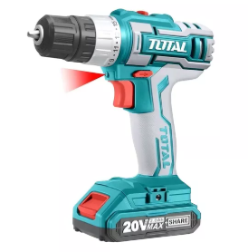 Taladro atornillador inalambrico 20v TOTAL de 10mm + Icluye bateria